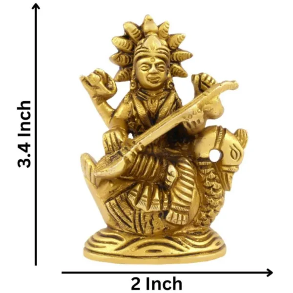 Brass Saraswati Idol