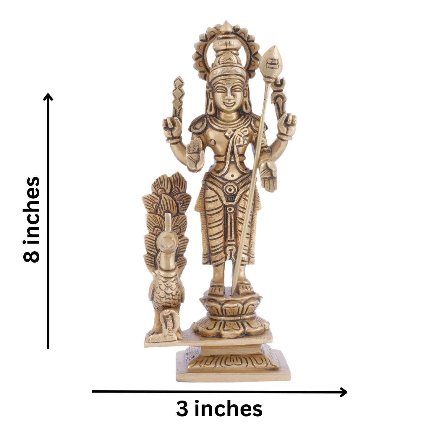 Handcrafted Brass Murugan Statue