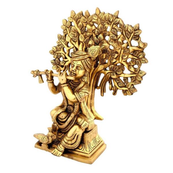 Krishna Under Tree Statue Artifacts - ShreeYaash