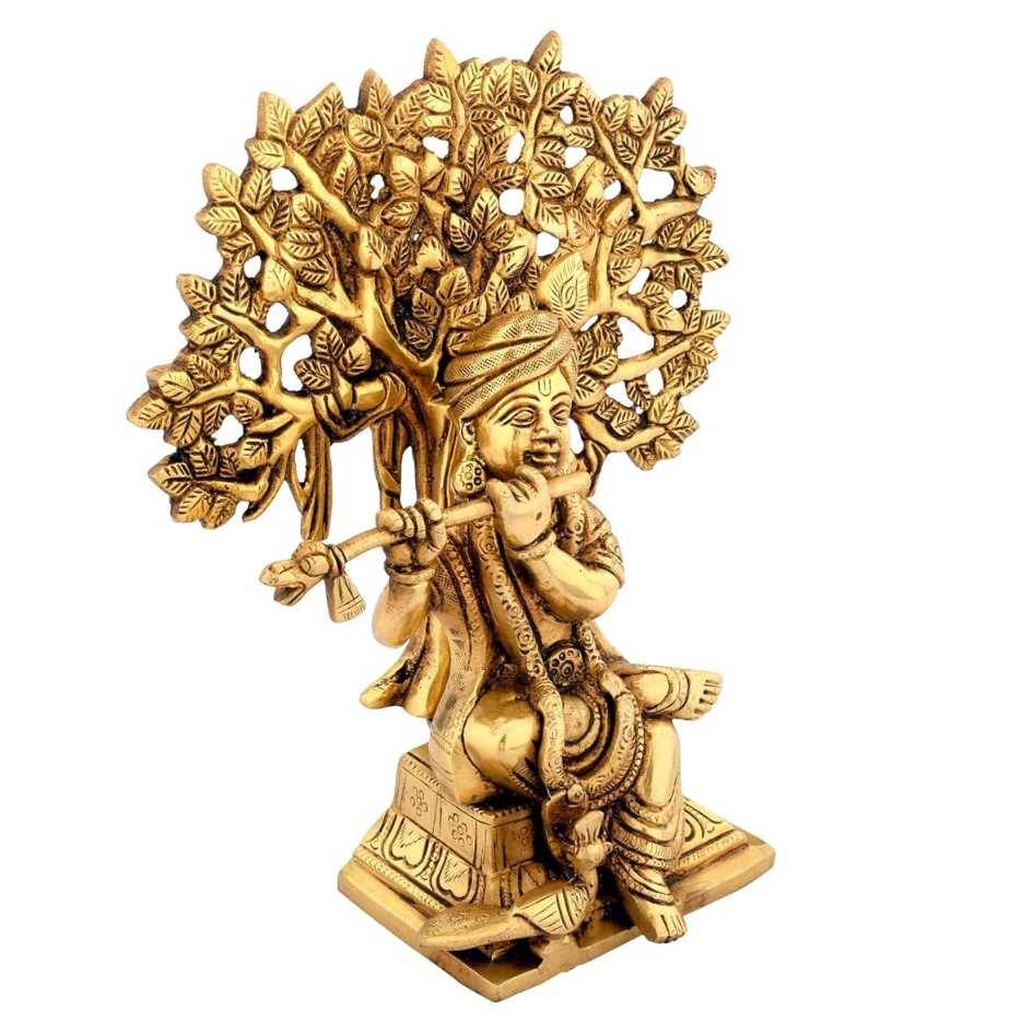 Krishna Under Tree Statue Artifacts - ShreeYaash