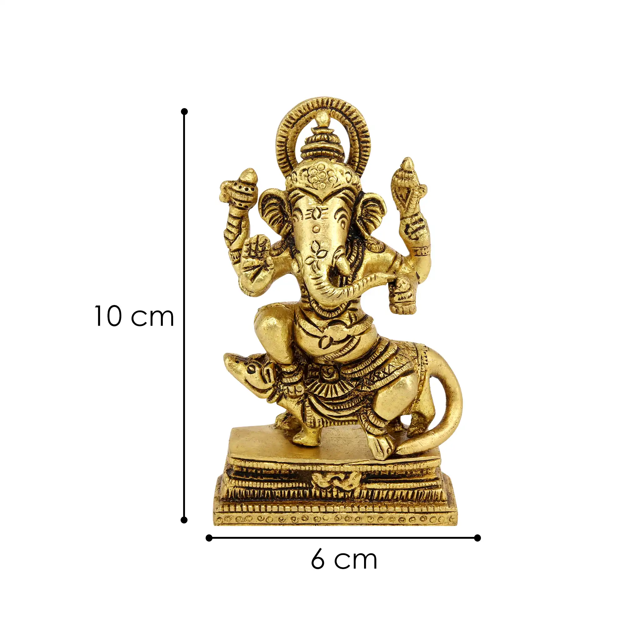 Brass ganesha with Rat