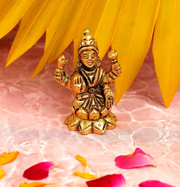 lakshmi idol brass