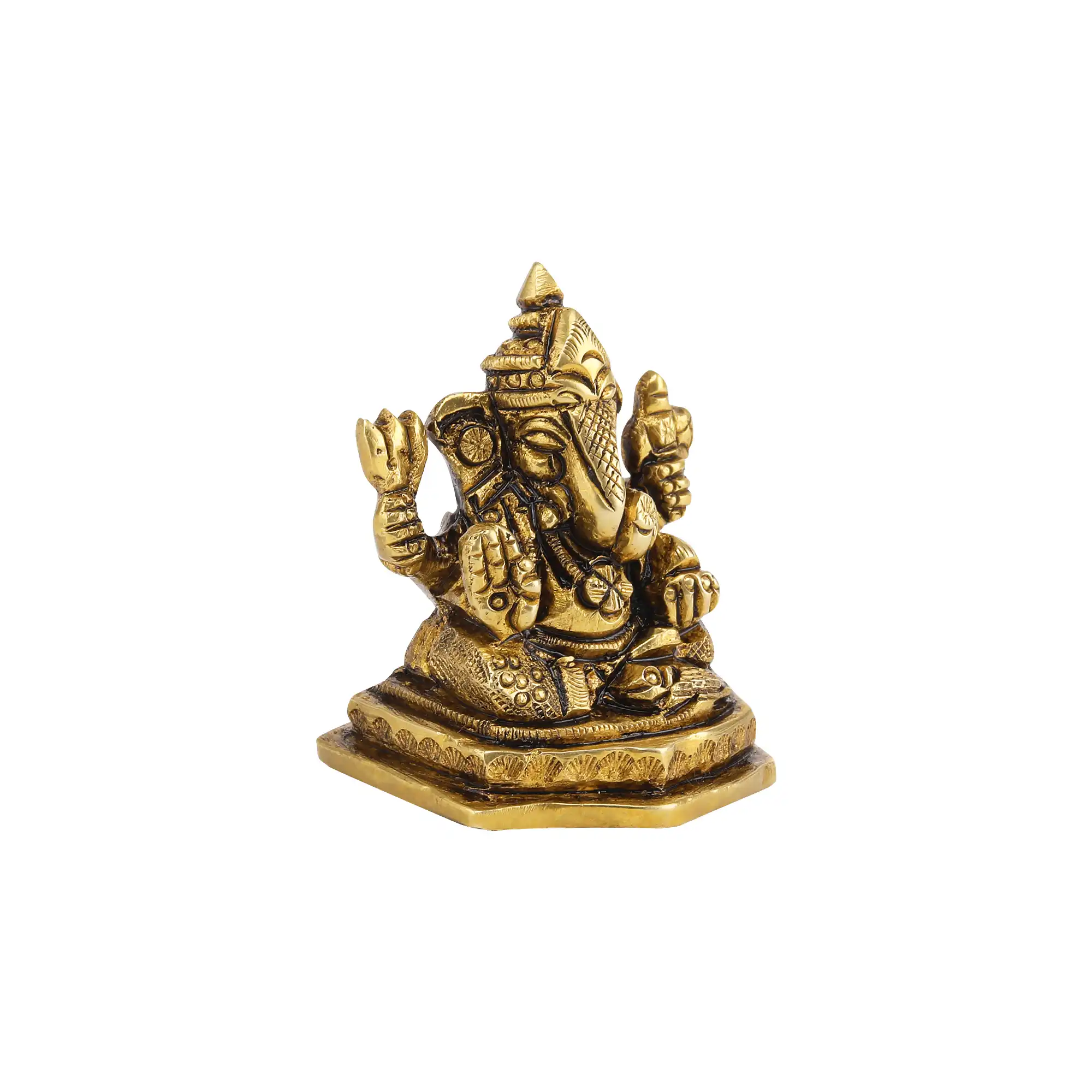 brass ganesha idol for home