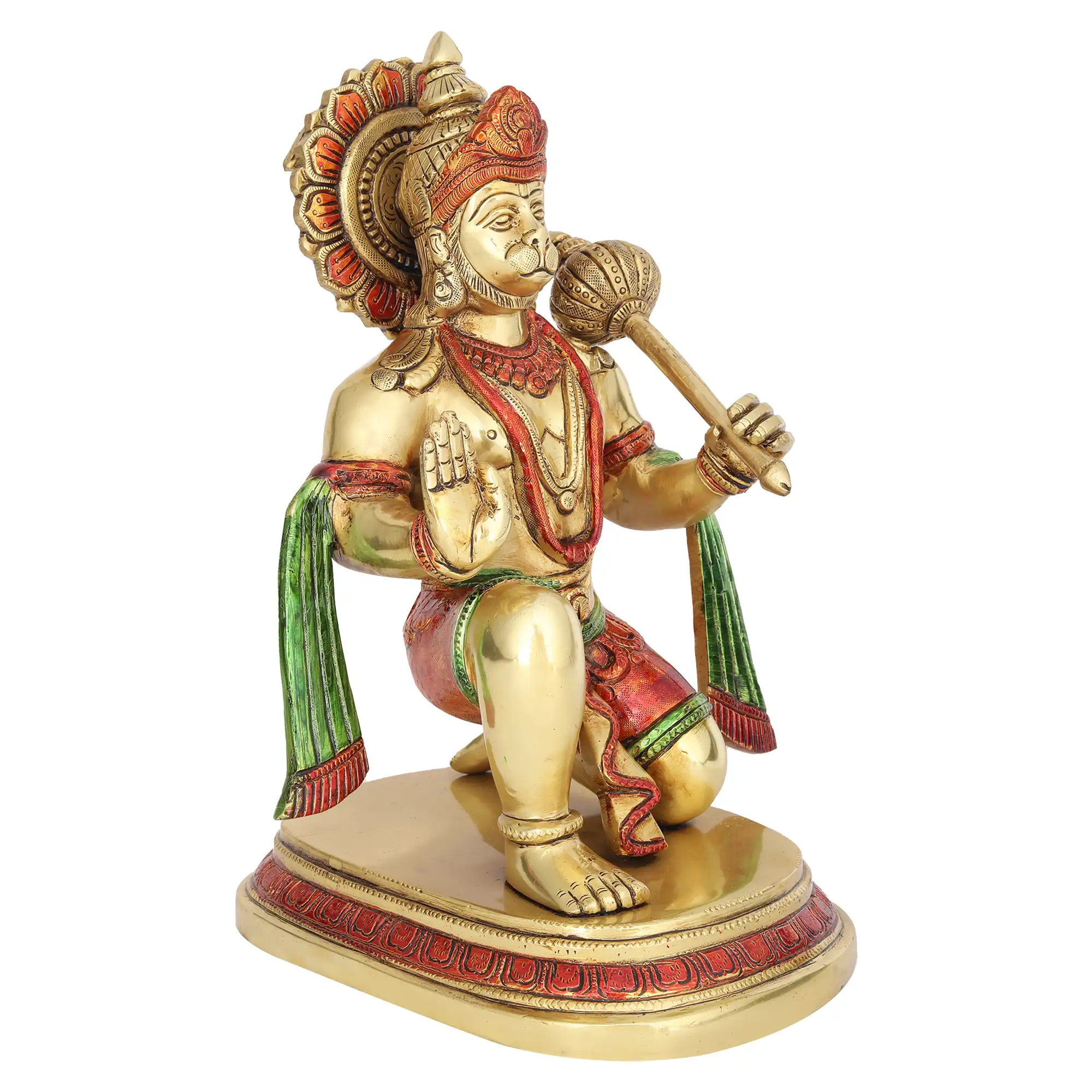 Brass Hanuman Murti Divine Decor for Your Mandir