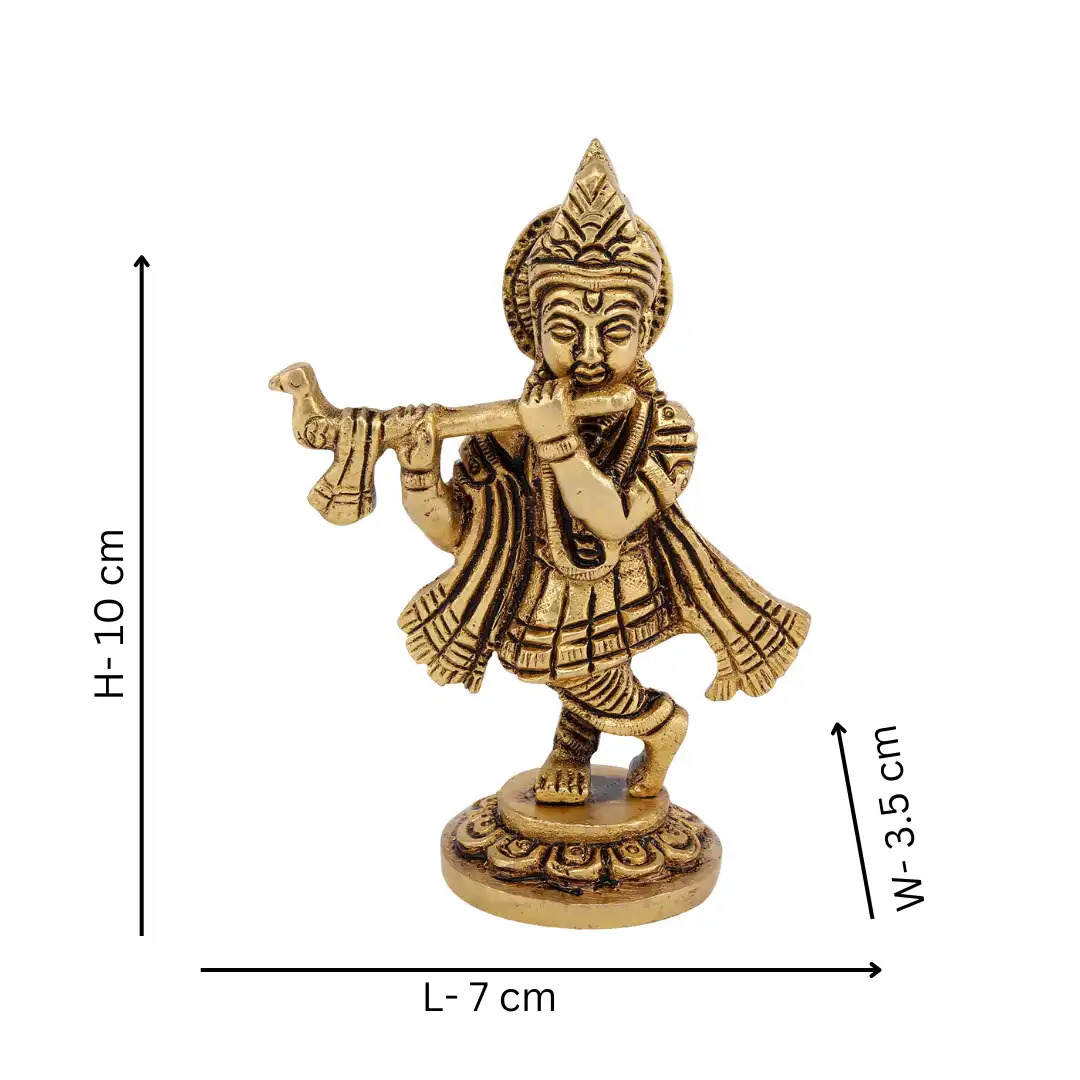 Brass Krishna Idol