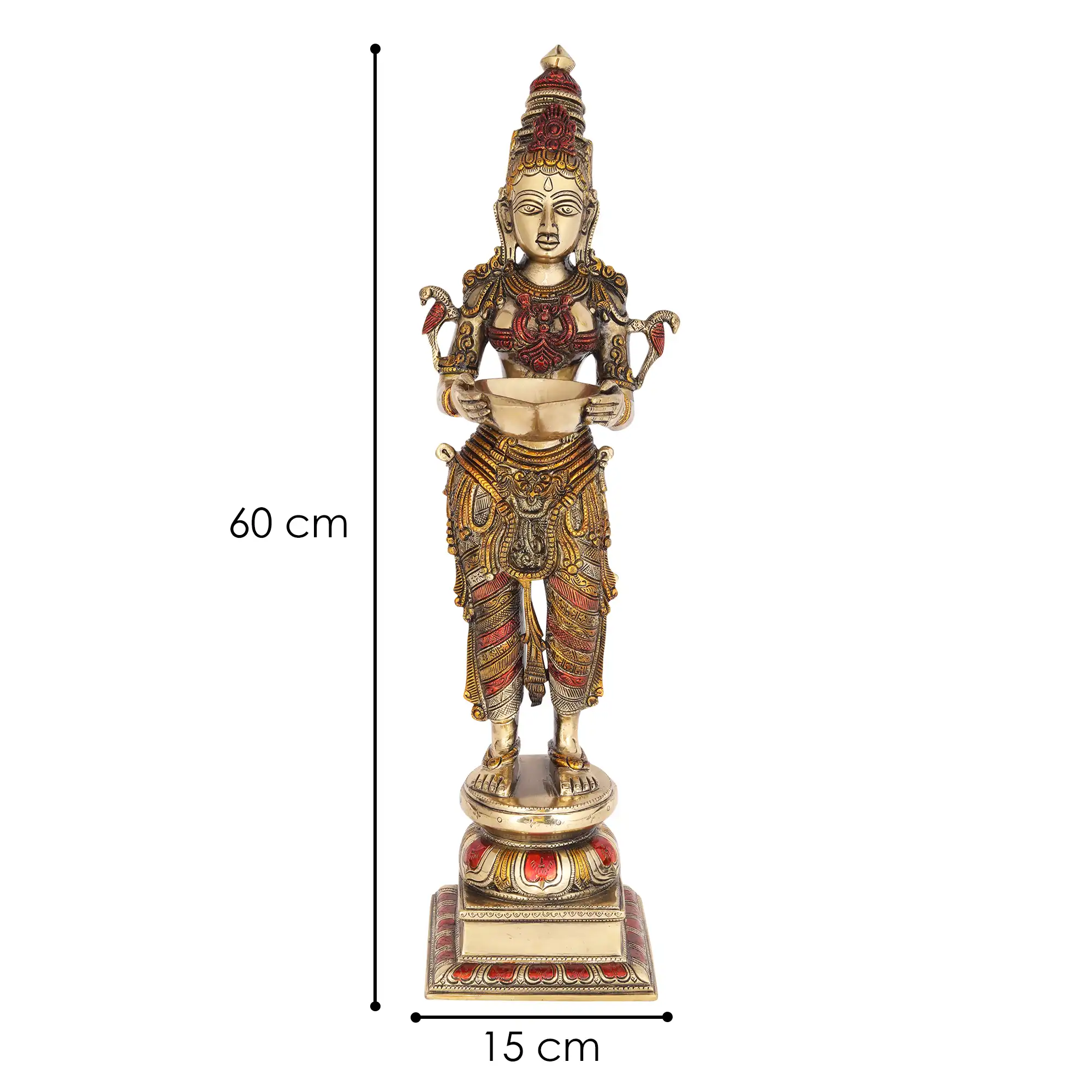 Brass Deep Lakshmi Idol Perfect for Pooja & Home Decor