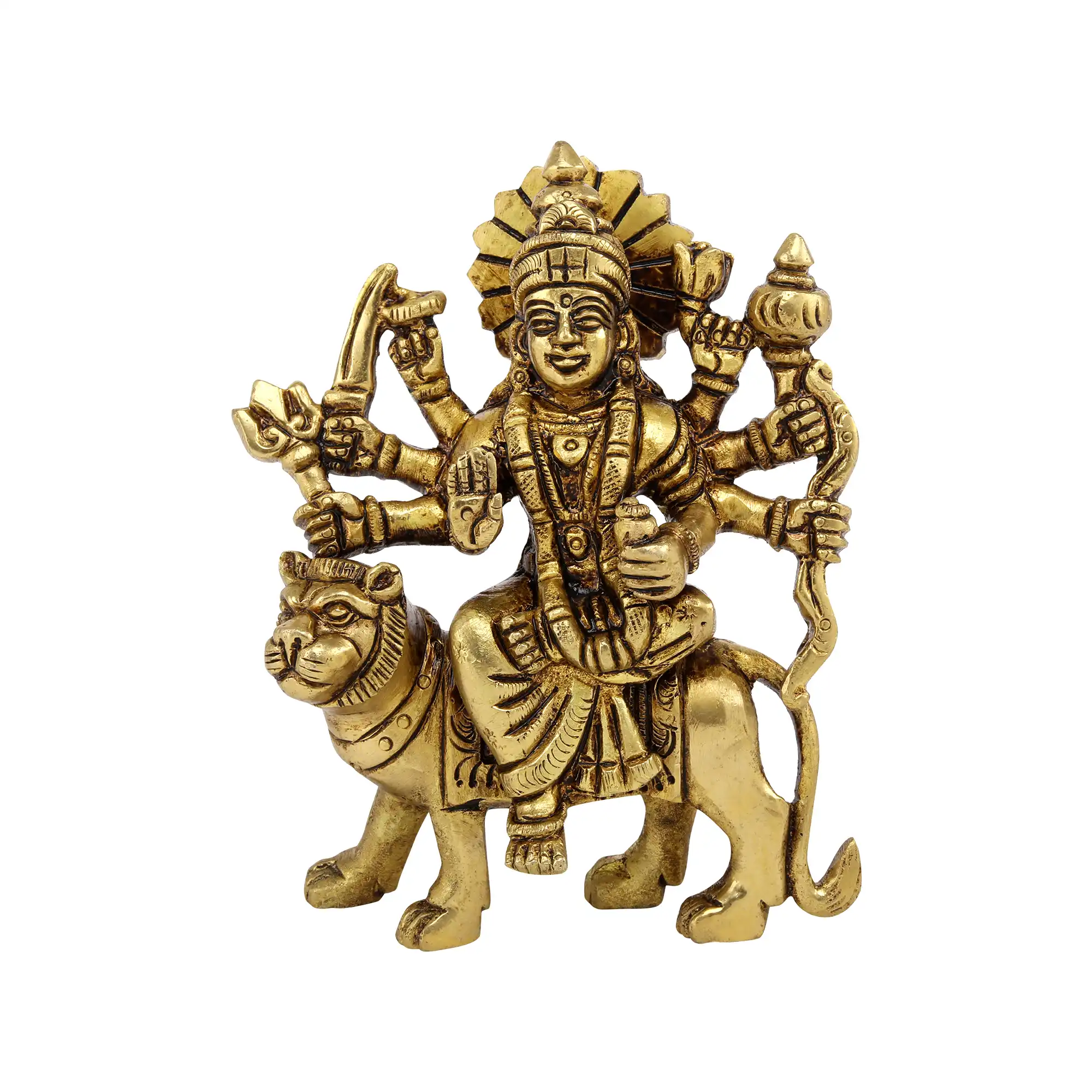 Maa Durga Brass Statue Handcrafted | Brass Durga Statue