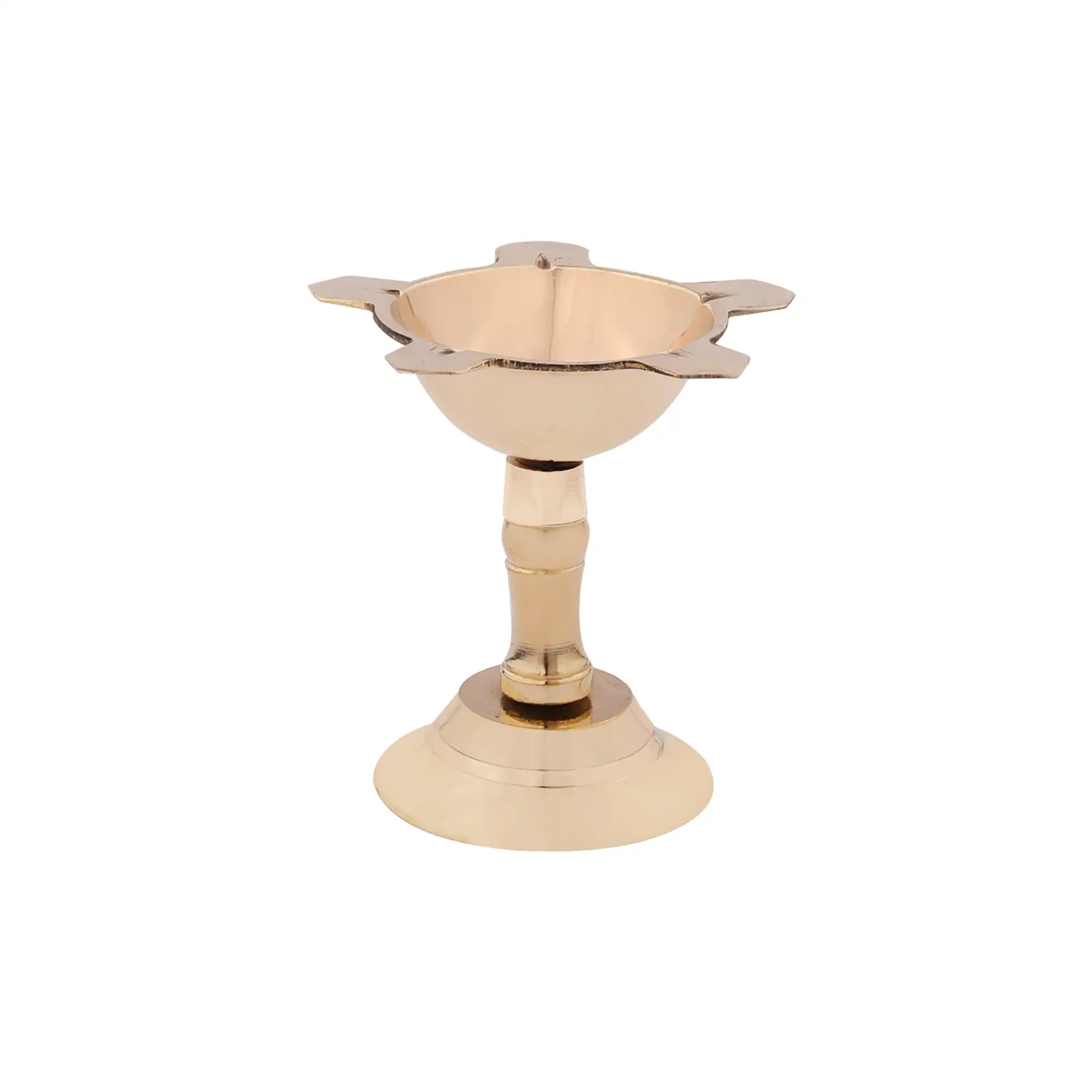 Nitya Poona Diya Traditional Brass Oil Lamp for Pooja