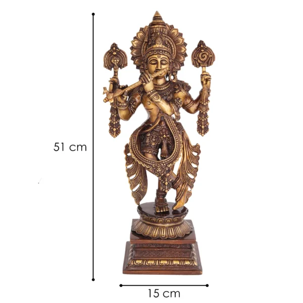 radha krishna brass idol