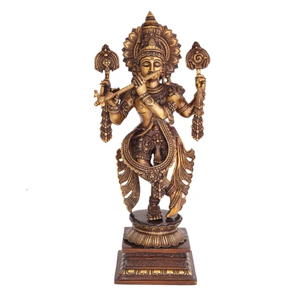 radha krishna brass idol