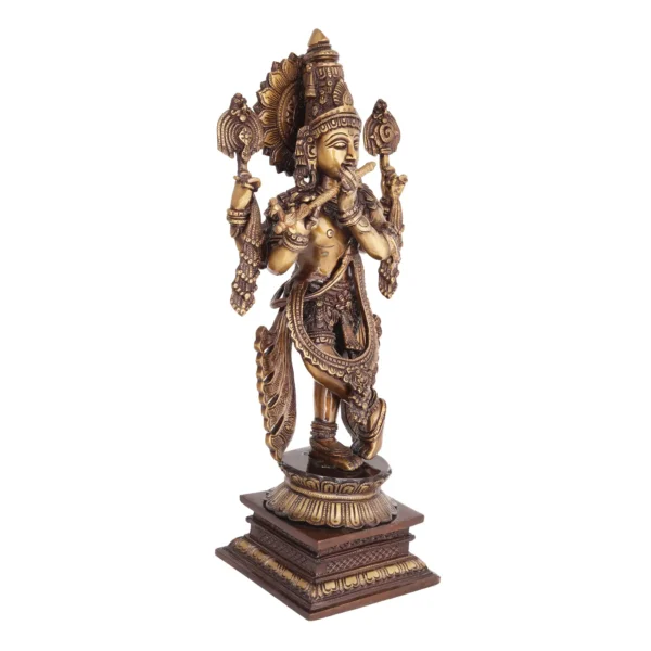 radha krishna brass idol